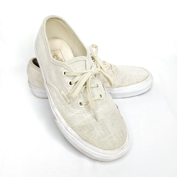 cream low top vans
